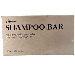 Spatmos NEW 2 Shampoo Bars 1 Unscented + 1 Floral Scent‎ 3.5 oz/ea Exp 2026 NIB